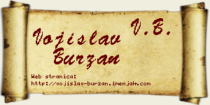 Vojislav Burzan vizit kartica
